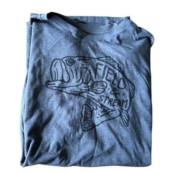 Men’s Field & Stream Charcoal Fish Graphic Tee - Picture 2 of 3